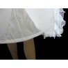 Mädchen Kleid festlich Blume mit Reifrock Blumenkind Taufe Hochzeit A-Linie Weiß GR: 116-140