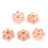 Perlenkappen Rosegold für 6-8mm Perlen