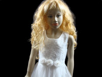 Mädchen Kleid festlich Libelle Blumenkind Taufe Hochzeit A-Linie Weiß (104-134)
