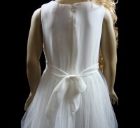 Mädchen Kleid festlich Libelle Blumenkind Taufe Hochzeit A-Linie Weiß (104-134)