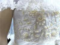 Mädchen Kleid festlich Blumenkind Taufe Hochzeit A-Linie Weiß Größe 122-164