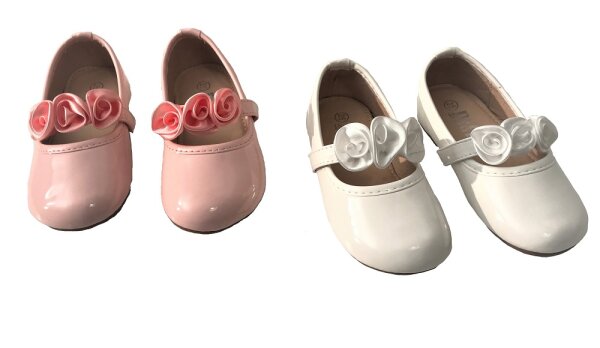 Festliche Mädchen Ballerinas Schuhe Mädchenschuhe Blumenmädchen Hochzeit (20 EU, Rosa)