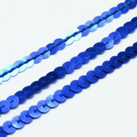 5 m Paillettenband 6 mm  AB-Farben Blau