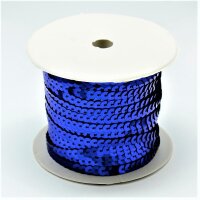 5 m Paillettenband 6 mm  AB-Farben Blau