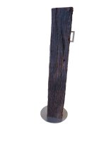 Toilettenpapierhalter Klopapierhalter Klobürste Eichenbalken Edelstahl Vintage altes Holz, Holz und Metall Baddekoration Unikat originelle Geschenkidee