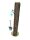 Toilettenpapierhalter Klopapierhalter Klobürste Eichenbalken Edelstahl Vintage altes Holz, Holz und Metall Baddekoration Unikat originelle Geschenkidee