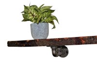 Wandregal Industrial Douglasie mit Baumkante Retro Rustikal Vintage Holz und Eisen 40 -120 cm