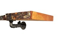 Wandregal Industrial Douglasie mit Baumkante Retro Rustikal Vintage Holz und Eisen 40 -120 cm