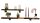 Wandregal Industrial Douglasie mit Baumkante Retro Rustikal Vintage Holz und Eisen 40 -120 cm