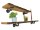 Wandregal Industrial Eiche mit Baumkante und Rinde Retro Rustikal Vintage Holz und Eisen 40 -120 cm