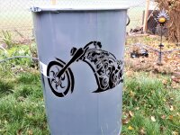 Feuertonne Motorrad Bike