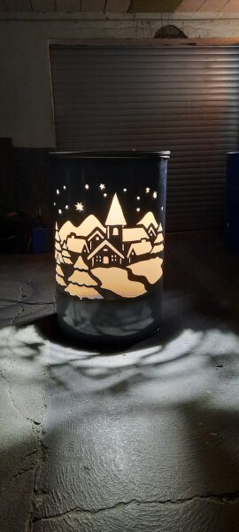 Feuertonne Winter