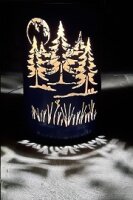 Feuertonne mit Motiv (Wald)