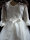 Mädchen Kleid festlich Blume mit Reifrock Blumenkind Taufe Hochzeit A-Linie Weiß-116