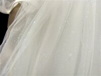 Mädchen Kleid festlich Blume mit Reifrock Blumenkind Taufe Hochzeit A-Linie Weiß-128