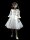 Mädchen Kleid festlich Blume mit Reifrock Blumenkind Taufe Hochzeit A-Linie Weiß-140