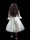 Mädchen Kleid festlich Blume mit Reifrock Blumenkind Taufe Hochzeit A-Linie Weiß-140