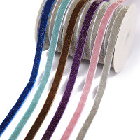 10 mm Samtband Glitzer